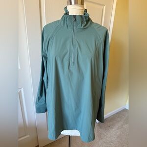 ATHLETA Green Quarter-Zip Pullover